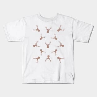 Deer pattern - brown. Kids T-Shirt